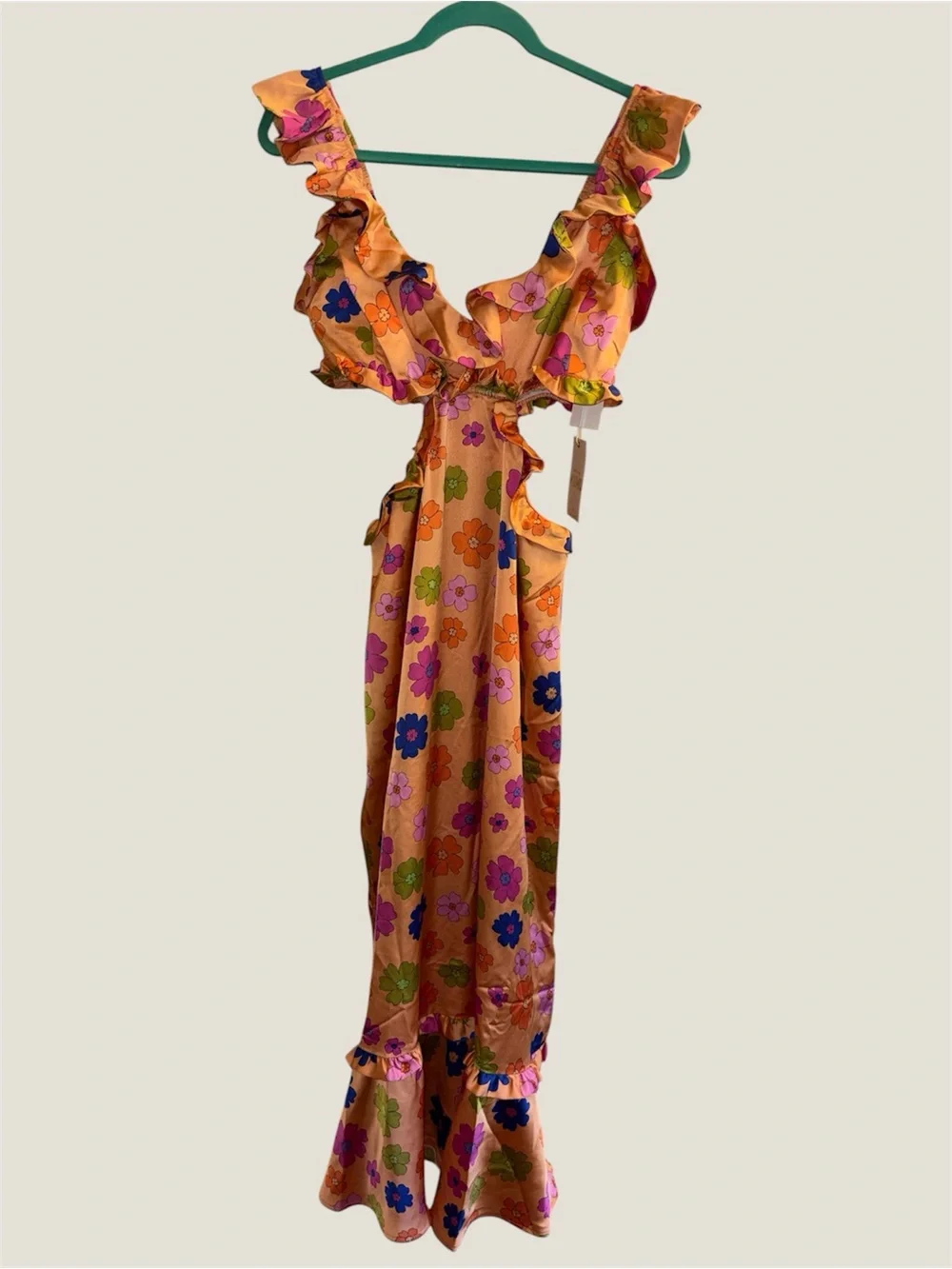 Show Me Your Mimi Poppin Poppy Orange Lane Floral Midi Dress - Picture 10 of 10